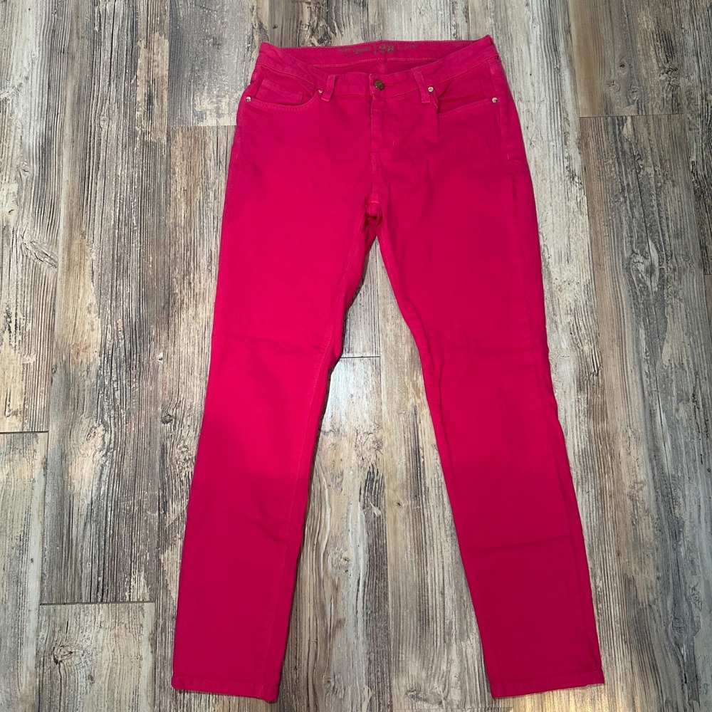 Kate Spade New York Hot Pink Skinny Jeans Size 28 Play Hooky Slim Fit Denim